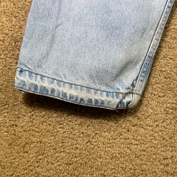 Vintage LEVI’S Mens Jeans Sz 36x30 Orange Tab 550 Relaxed Tapered Light Wash 90s - Picture 12 of 12